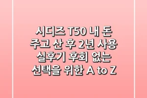 시디즈 T50, 내 돈 주고 산 후 2년 사용 실후기: 후회 없는 선택을 위한 A to Z