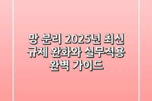 망 분리, 2025년 최신 규제 완화와 실무적용 완벽 가이드