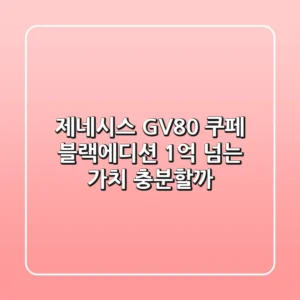 제네시스 GV80 쿠페 블랙에디션, 1억 넘는 가치 충분할까?