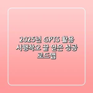 2025년 GPTS 활용: 시행착오 끝 얻은 성공 로드맵