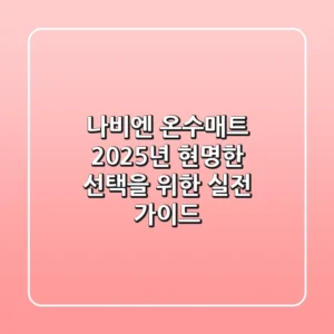 나비엔 온수매트, 2025년 현명한 선택을 위한 실전 가이드