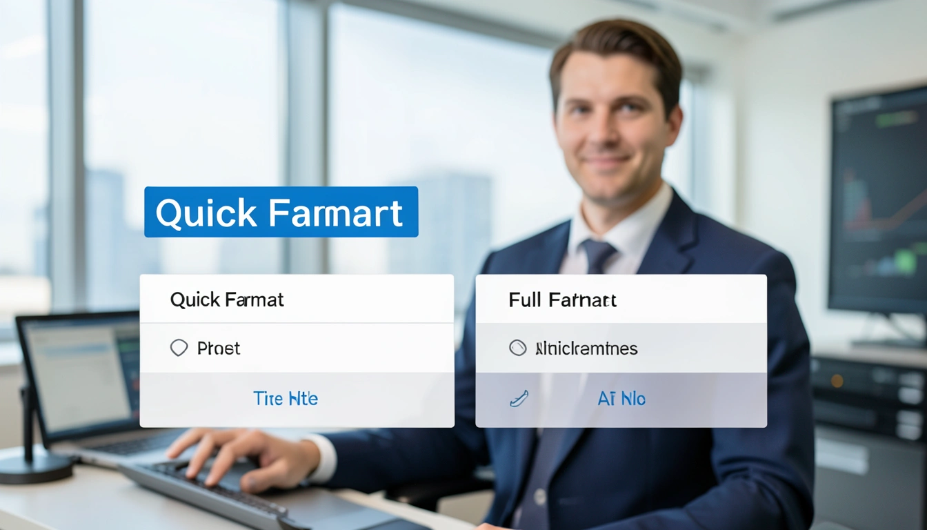 포맷 종류별 소요 시간과 데이터 복구 가능성 비교